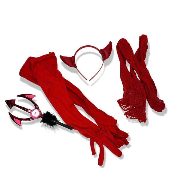 Leg Avenue Red Hot Sexy Devil 6 Pieces Halloween Costume Women's Size XS/S - Picture 10 of 10